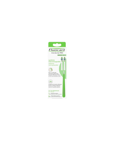 CEPILLO INTERDENTAL FLUOCARIL PRO MEDIUM 1 MANGO + 2 RECAMBIOS KIT INICIAL