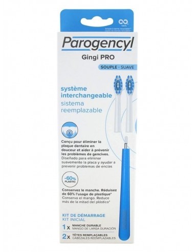 CEPILLO INTERDENTAL PAROGENCYL GINGI PRO SUAVE 1 MANGO + 2 RECAMBIOS KIT INICIAL