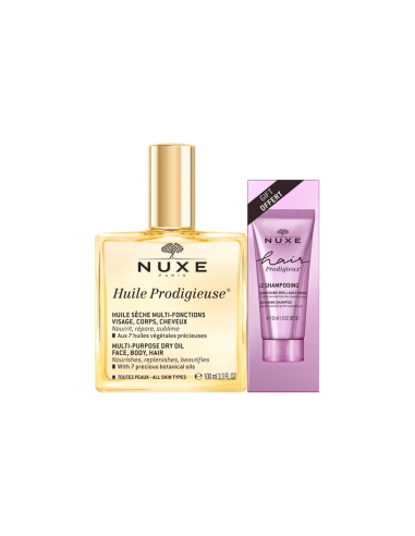 NUXE HUILE PRODIGIEUSE 100 ML+CHAMPU BRILLO SUBLIME HAIR 30ML