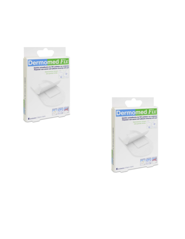 DERMOMED FIX APOSITO CON GASA ANTISEPTICA 6 UNIDADES 7,5 CM X 5 CM