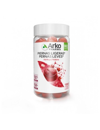 ARKOPHARMA PIERNAS LIGERAS GUMMIES 60 CARAMELOS DE GOMA SABOR ARANDANO Y GROSELLA NEGRA