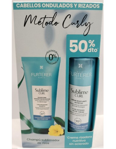 FURTERER SUBLIME CURL CHAMPU ACTIVADOR DE RIZOS + SUBLIME CURL CREMA RIZADORA NUTRITIVA 100 ML AL 50% DESCUENTO