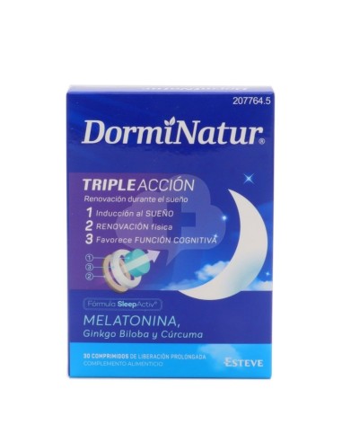 DORMINATUR TRIPLE ACCION 30 COMPRIMIDOS LIBERACION PROLONGADA