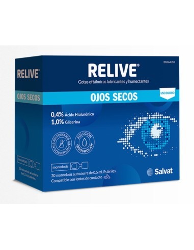 RELIVE OJOS SECOS 20 MONODOSIS 0,5 ML