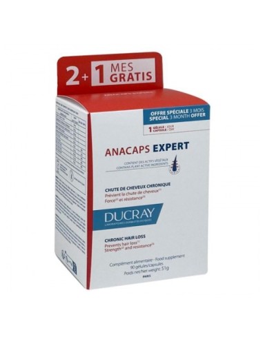 Anacaps Progressiv Ducray 3 Envases 30 Capsulas