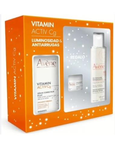 AVENE PACK SERUM VITAMIN ACTIV C 30ML + AGUA MICELAR 100 ML + HYALURON ACTIV B3 CREMA 7ML REGALO