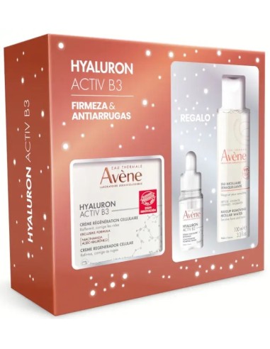 AVENE PACK CREMA HYALURON ACTIV B3 50ML + AGUA MICELAR 100ML + SERUM ACTIV B3 10ML REGALO