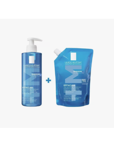 PACK EFFACLAR GEL LIMPIADOR PURIFICANTE +M 400ML + ECORECARGA 400ML