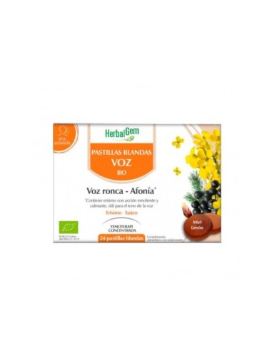 HERBALGEM PASTILLAS BLANDAS VOZ BIO 24UN