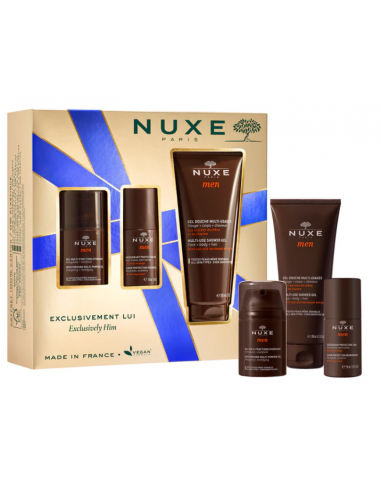 NUXE COFRE MEN GEL HIDRATANTE 50 ML + DESODORANTE 50 ML + GEL DUCHA 200 ML