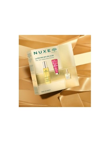 NUXE COFRE LA ROUTINE ANTI-AGE GLOW SUPER SERUM 30 ML + MERVEILLANCE LIFT GLOW 15 ML + HUILE PRODIGIEUSE