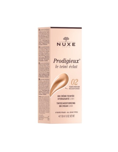 NUXE PRODIGIEUX BB CREAM HIDRATANTE 48 H TONO MEDIO 02 30 ML