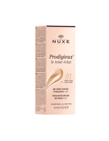 NUXE PRODIGIEUX BB CREAM HIDRATANTE 48 H TONO CLARO 01 30 ML