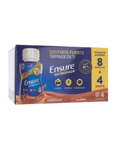 PACK ENSURE VAINILLA DRINK 8 + 4 BATIDOS 220ML