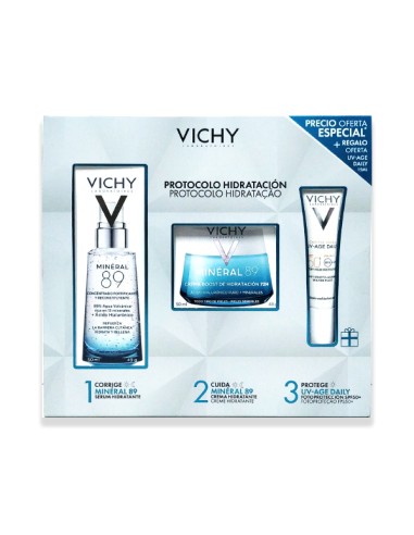 VICHY COFRE MINERAL 89 CONCENTRADO + CREMA BOOST 89 + CAPITAL SOLEIL 50+