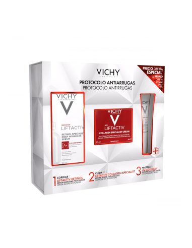 VICHY COFRE LIFTACTIV RETINOL SERUM + CREMA LIFTACTIV COLLAGEN + CAPITAL SOLEIL 50+