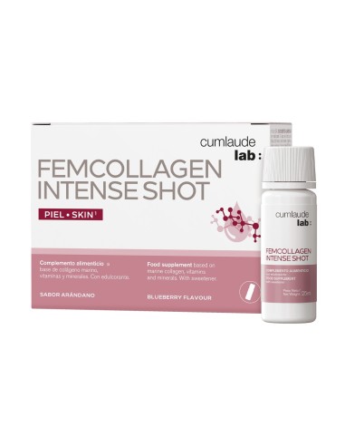 CUMLAUDE LAB: FEMCOLLAGEN INTENSE SHOT 7 VIALES 25 ML SABOR ARANDANO