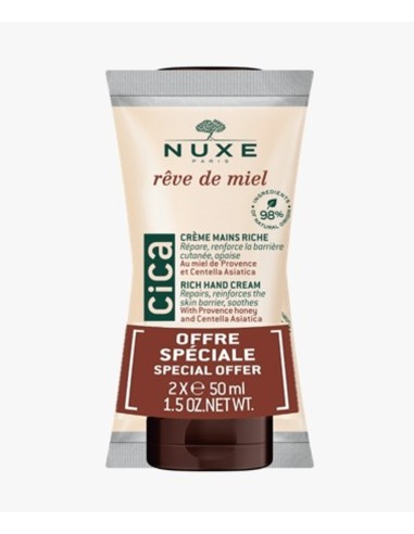 NUXE REVE DE MIEL CREMA DE MANOS CICA 2 X 50 ML