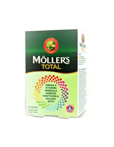 MOLLER´S TOTAL VITAMINAS + MINERALES + OMEGA 3 28 CAPS+28 COMP