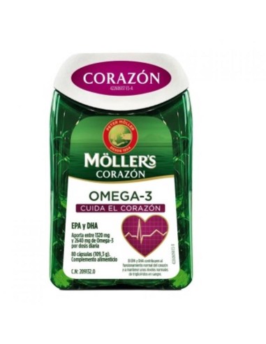 MOLLER´S CORAZON OMEGA-3 CUIDA EL CORAZON 80 CÁPSULAS