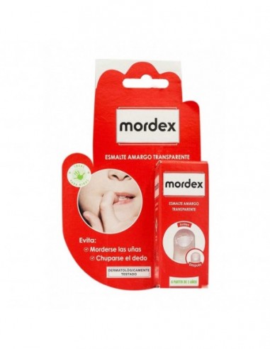 MORDEX ESMALTE AMARGO TRANSPARENTE 1 ENVASE 9 ML CON PINCEL