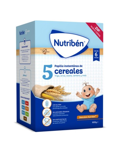 Nutriben 5 Cereales 1 Envase 600 G Nutriben 5 Cereales 1 Envase 600 G