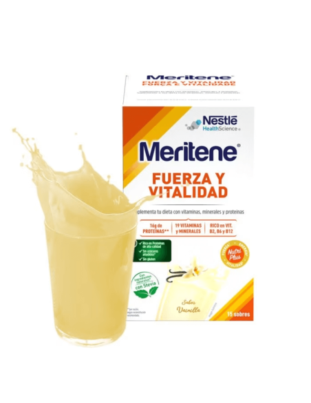Meritene Fuerza Y Vitalidad Batido 15 Sobres 30 G Sabor Vainilla
