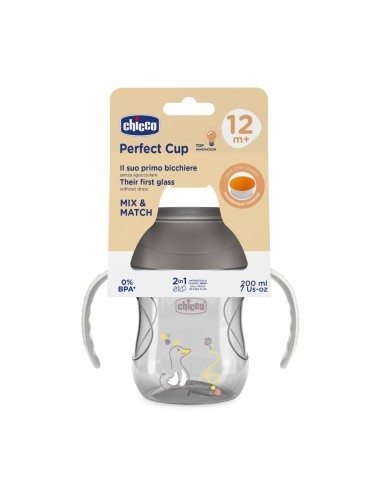 CHICCO PERFECT CUP 12 M+ 200 ML GRIS CHICCO PERFECT CUP 12 M+ 200 ML GRIS