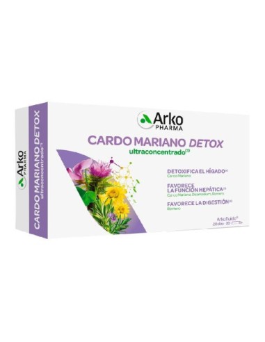 Arkofluido Cardo Mariano Detox 20 Ampollas 15 Ml