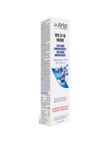 ARKOPHARMA VITAMINA C + D3 1000 20 COMPRIMIDOS EFERVESCENTES