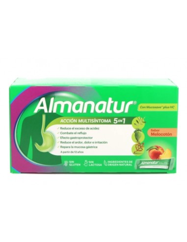 ALMANATUR SUSPENSION ORAL 20 STICKS 15 ML SABOR MELOCOTON