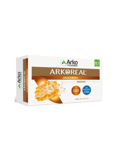 ARKOREAL JALEA REAL FORTE PLUS SIN AZUCAR 1500 MG 20 AMPOLLAS