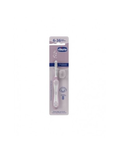 Cepillo Dental Infantil Chicco Rosa 6 M+ Cepillo Dental Infantil Chicco Rosa 6 M+
