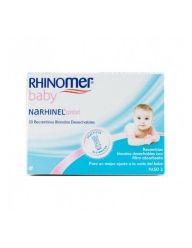 ASPIRADOR NASAL RHINOMER BABY 20 RECAMBIOS BLANDOS DESECHABLES