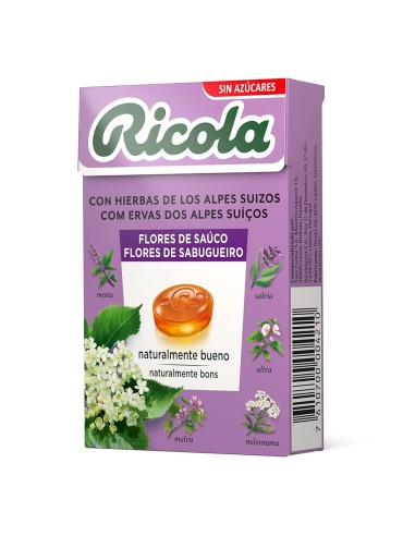 Ricola Caramelos Sin Azucar 1 Envase 50 G Sabor Flor De Sauco
