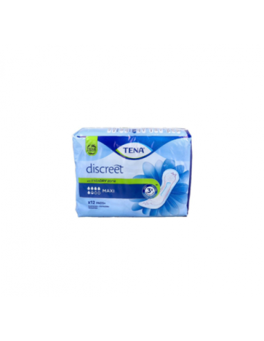 ABSORBENTE INCONTINENCIA ORINA LIGERA TENA DISCREET MAXI 12 UNIDADES