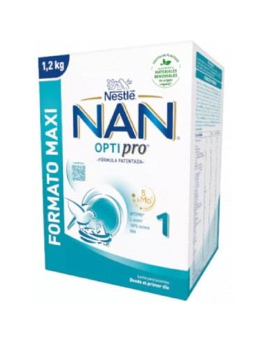 NAN OPTIPRO 1 LECHE LACTANTES 2 ENVASES 600 G PACK AHORRO
