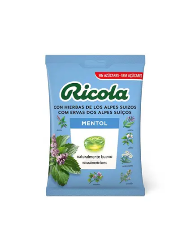 RICOLA CARAMELOS SIN AZUCAR 1 BOLSA 70 G SABOR MENTOL