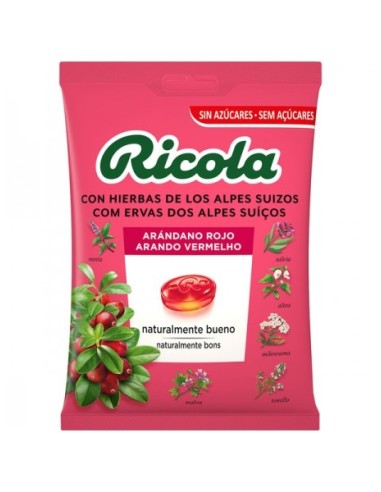 RICOLA CARAMELOS SIN AZUCAR 1 BOLSA 70 G SABOR ARANDANO ROJO