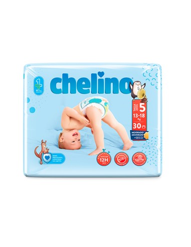 PAÑAL INFANTIL CHELINO TALLA 5 13 - 18 KG 30 PAÑALES