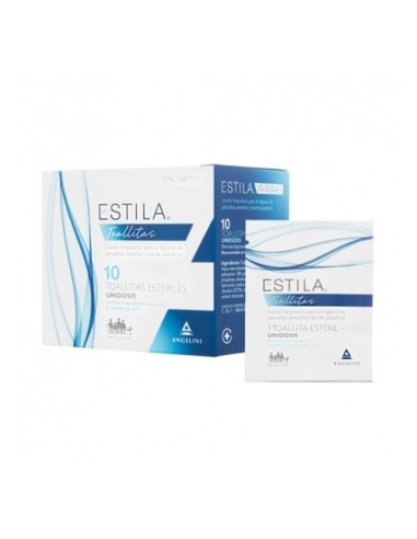 ESTILA TOALLITAS ESTERILES DE UN SOLO USO HIGIENE DE PARPADOS/ PESTAÑAS Y BORDE PALPEBRAL 10 UNIDADE