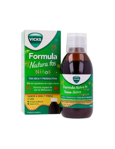 FORMULA NATURA TOS NIÑOS 1 FRASCO 140 ML SABOR MIEL Y FRESA