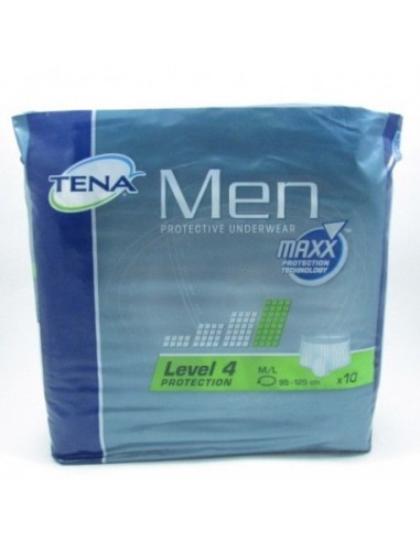 Absorbente Incontinencia Orina Tena Men Protective Underwear Calzoncillo 10 Unidades Talla L