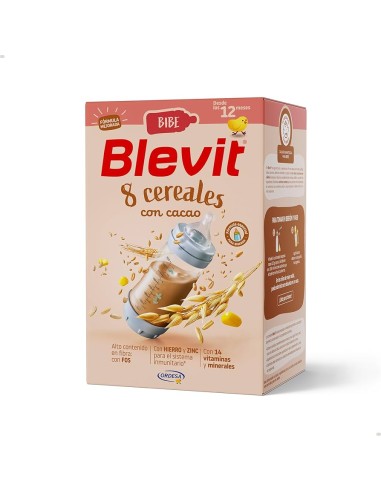 BLEVIT BIBE 8 CEREALES Y CACAO 1 ENVASE 500 G
