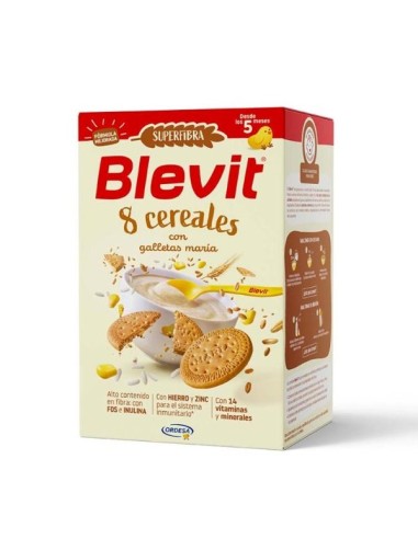 BLEVIT SUPERFIBRA 8 CEREALES Y GALLETA 1 ENVASE 500 G