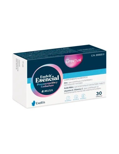 EXELVIT ESENCIAL PRECONCEPCION Y EMBARAZO 30 CAPSULAS