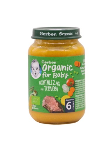 GERBER ORGANIC HORTALIZAS CON TERNERA... GERBER ORGANIC HORTALIZAS CON TERNERA...
