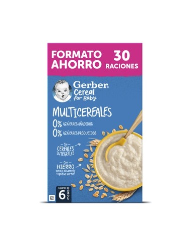 GERBER MULTICEREALES 0% AZUCARES... GERBER MULTICEREALES 0% AZUCARES...