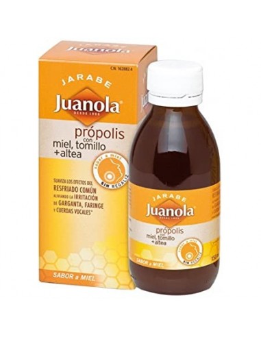 JUANOLA PROPOLIS JARABE CON MIEL TOMILLO + ALTEA 1 ENVASE 140 ml SABOR MIEL