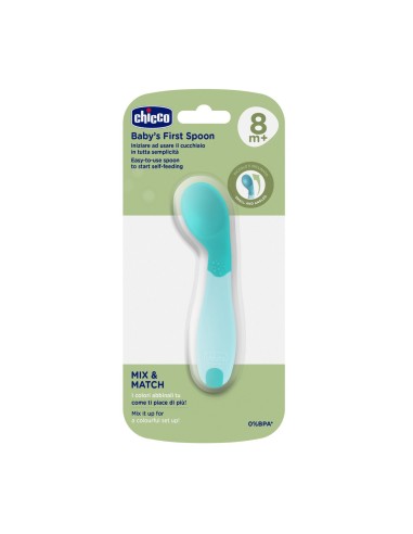 CHICCO CUCHARA AZUL +8M